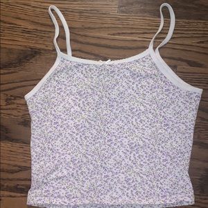 Purple Floral Brandy Melville Tank Top